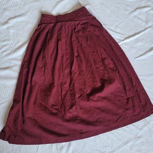 Vintage Axiom Burgundy A-line Skirt